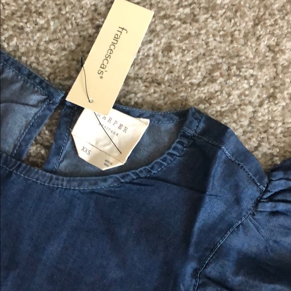 Harper XXS Denim Top NWT - Picture 2 of 4